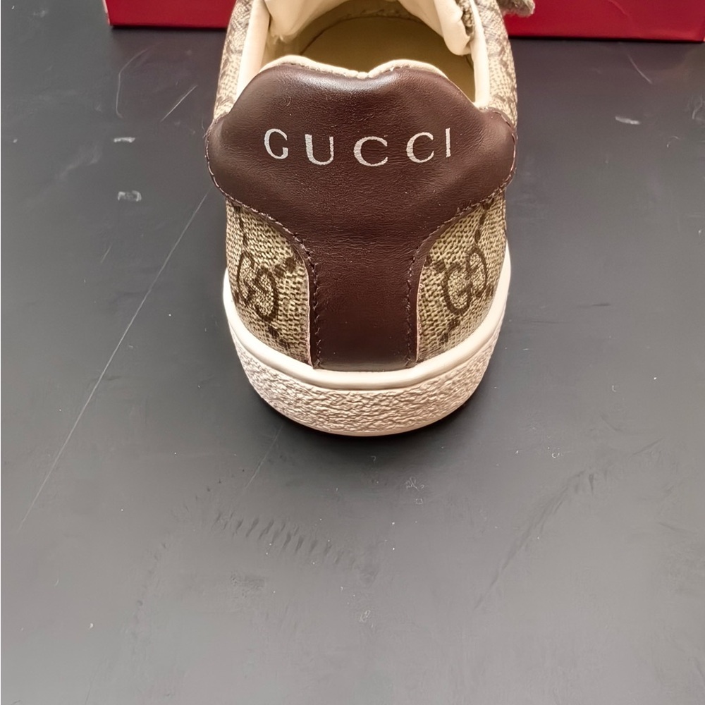Gucci GG Monogram Velcro Sneakers - Beige/Brown - Picture 7 of 7